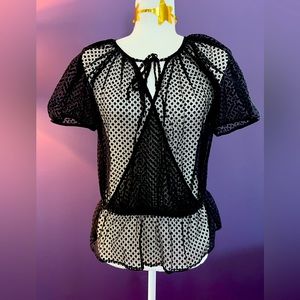 Beautiful black sheer blouse